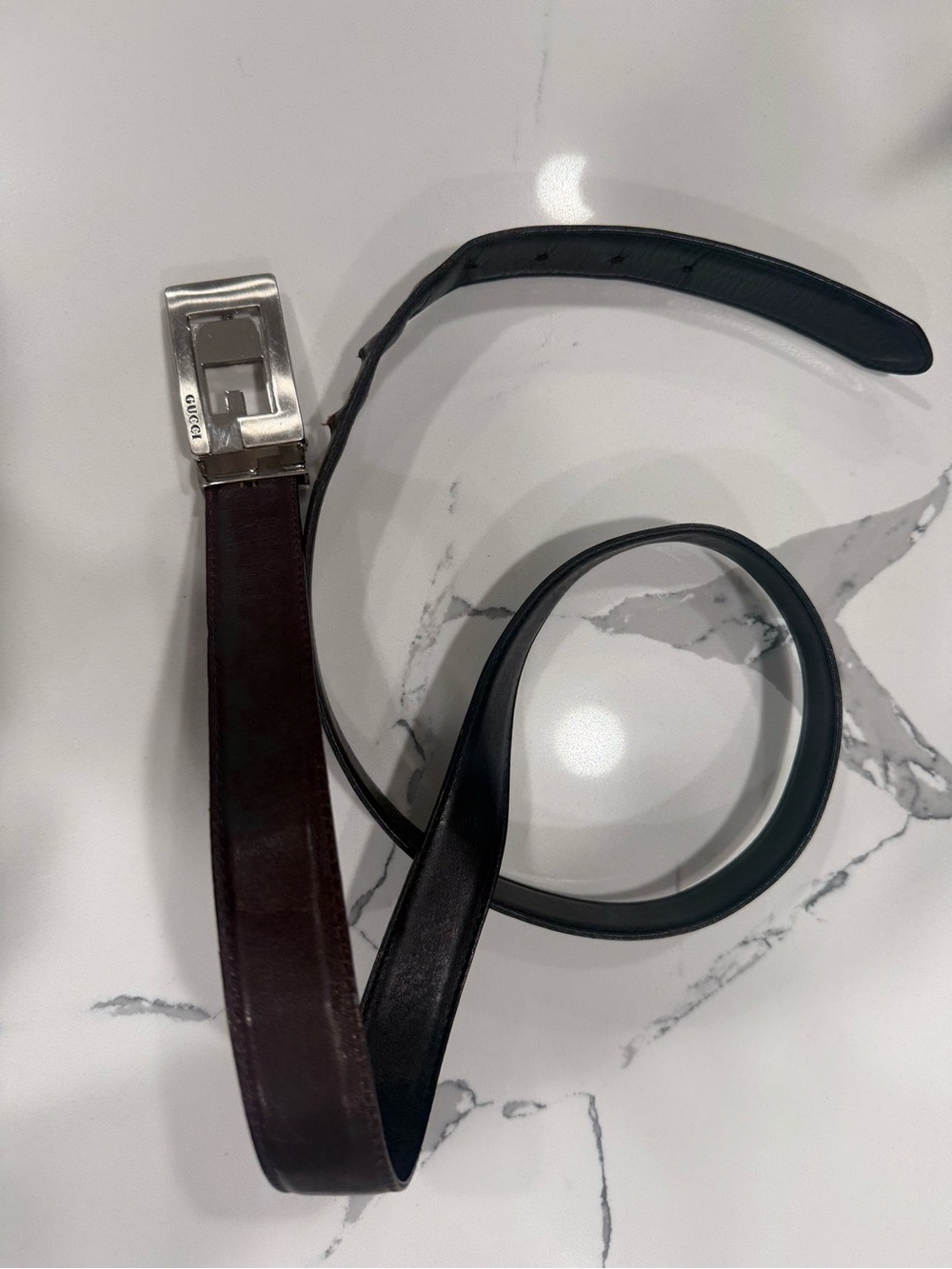 Gucci Brown/Black Reversible Leather Belt Men’s Size 40